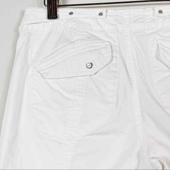 Armani Exchange White Capris Pant Zipper Button 2 - Picture 13 of 16